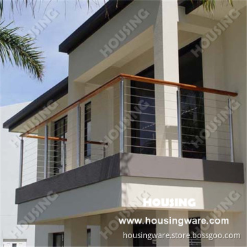 Outdoor Strong Mirror Finish Wire Balustrade